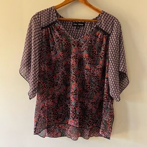 Mason + Mackenzie • Women’s Sheer‎ short sleeve Shirt, Top, Blouse • Size Medium